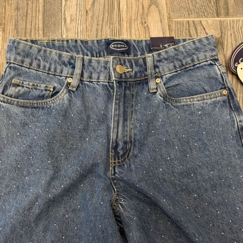 Scoop Wide Leg rhinestone women’s jeans - size 4 NWT